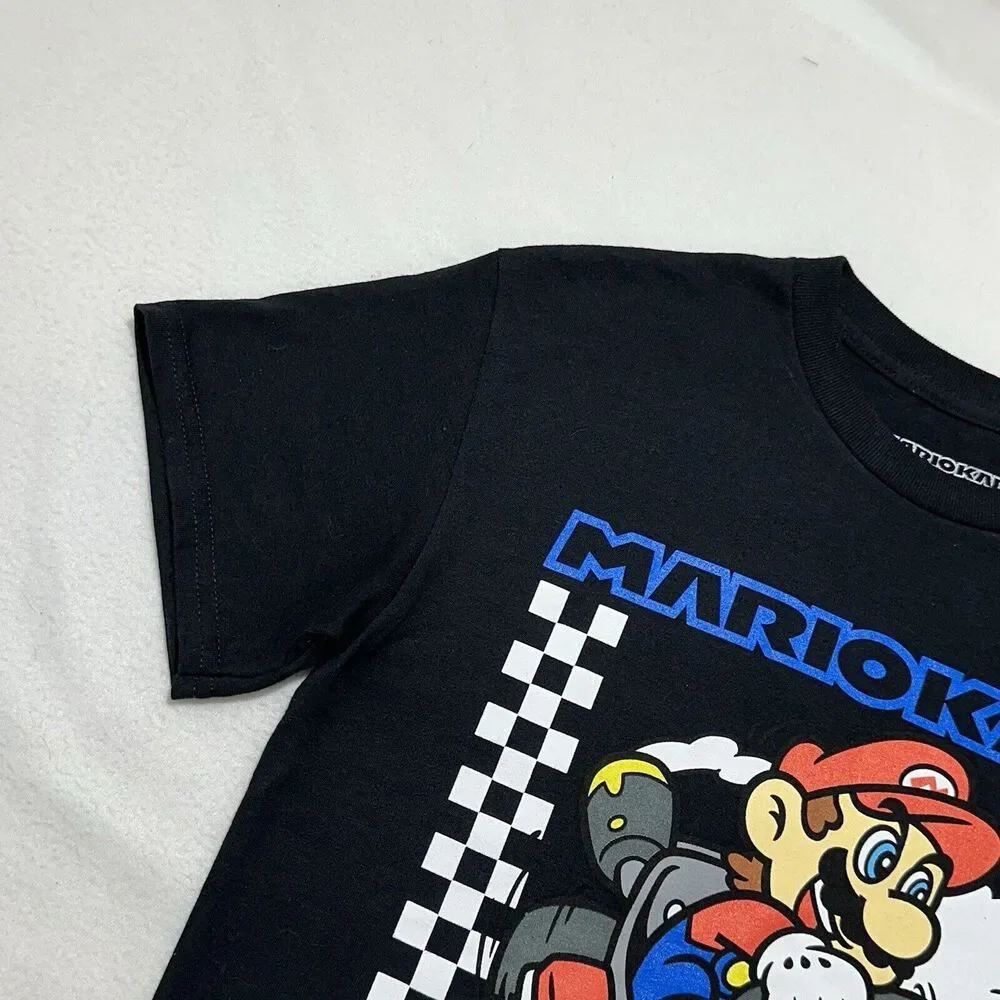 Nintendo Mario Kart Men's Small Black Short Sleeve Graphic T Shirt Bowser Oil - Picture 5 of 11
